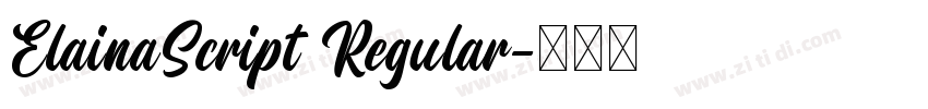 ElainaScript Regular字体转换 ElainaScript Regular字体转换
